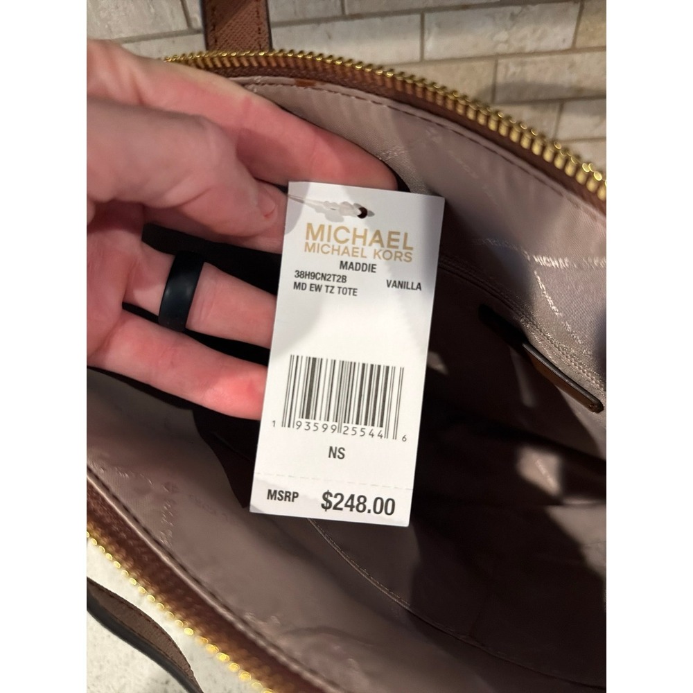 Michael Kors Maddie Tote Vanilla Luggage 38H9CN2T2B - Picture 4 of 4